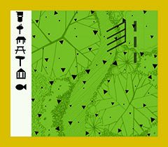 Access to river: none. Tree cover: open. Impermeable surface: some. Landscape design strategy: organized. Information about the Ohio River: A LOT!