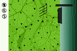 Access to river: yes. Tree cover: somewhat open. Impermeable surface: some. Landscape design strategy: organized. Information about the Ohio River: none.