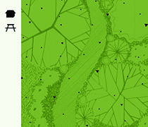 Access to river: no. Tree cover: Somewhat open. Impermeable surface: Little to none. Landscape design strategy: organized. Information about the Ohio River: none.